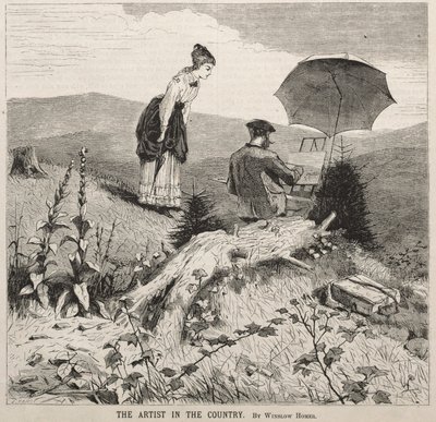 田舎の芸術家、1869年。 作： Winslow Homer