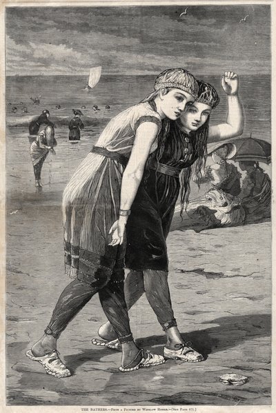 入浴者、1873年。 作： Winslow Homer