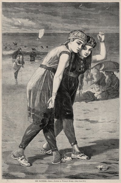 海水浴客、1873年。 作： Winslow Homer