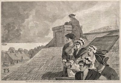 バンカーヒルの戦い-1875年、ボストンでコップスヒルからの戦いを観戦。 作： Winslow Homer