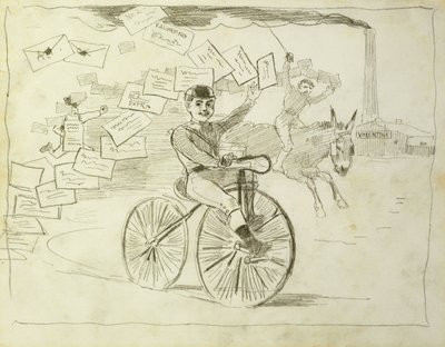 自転車メッセンジャー、 作： Winslow Homer