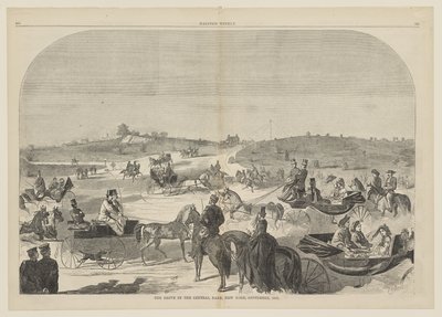 セントラルパークのドライブ、ニューヨーク、9月 作： Winslow Homer