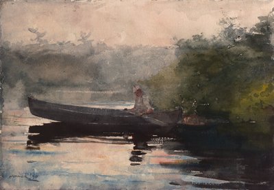一日の終わり、アディロンダック 作： Winslow Homer