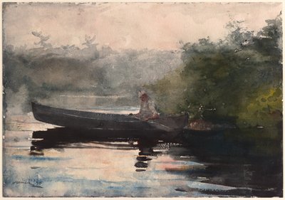 一日の終わり、アディロンダック 作： Winslow Homer