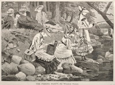 釣りパーティー、1869年。 作： Winslow Homer