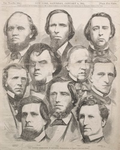 議会のジョージア代表団、1861年。 作： Winslow Homer