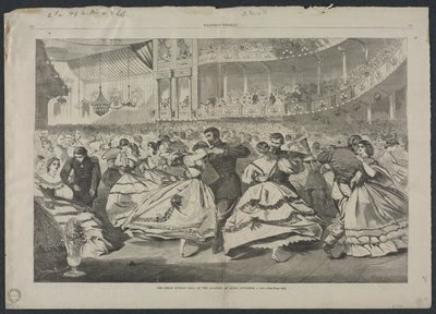 音楽アカデミーのロシア舞踏会（1863年11月5日 作： Winslow Homer