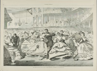 音楽アカデミーのロシア舞踏会（1863年11月5日 作： Winslow Homer