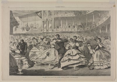 音楽のアカデミーでの偉大なロシアのボール、1863年11月5日、1863年。 作： Winslow Homer