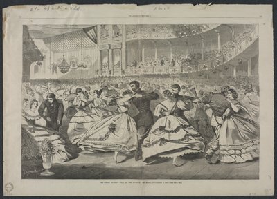音楽のアカデミーでの偉大なロシアのボール、1863年11月5日、1863年。 作： Winslow Homer