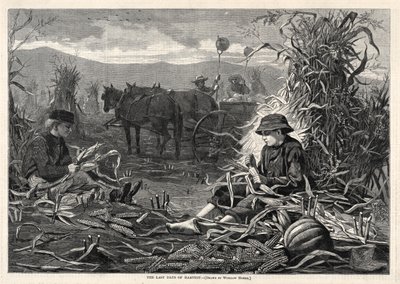 収穫の最後の日、1873年。 作： Winslow Homer