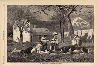 ヌーニング』（1873年8月16日号『ハーパーズ・ウィークリー』より 作： Winslow Homer
