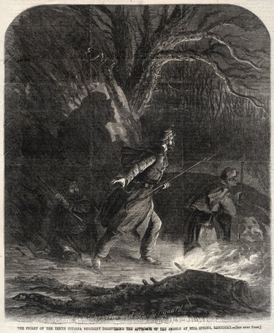 反乱軍の接近を発見した第10インディアナ連隊のピケット.... 作： Winslow Homer