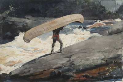 ポーテージ、1897（紙にトイレ） 作： Winslow Homer