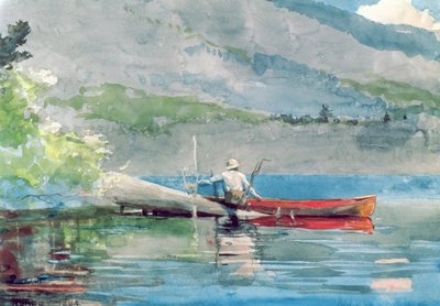 赤いカヌー、1884 作： Winslow Homer