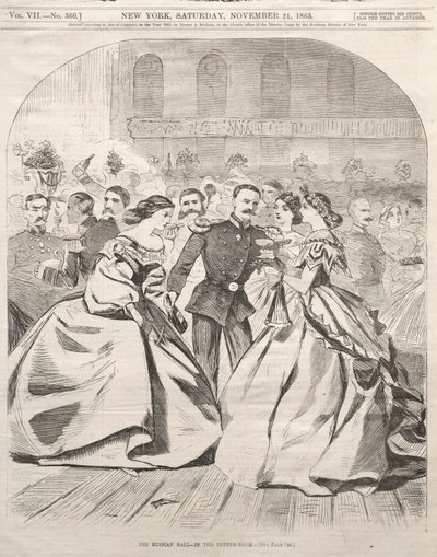 ロシア舞踏会-晩餐会場にて 作： Winslow Homer