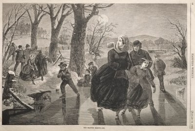 スケートシーズン-1862、1862。 作： Winslow Homer