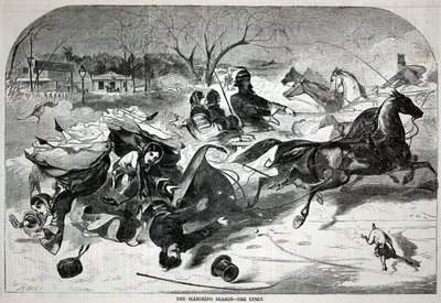 そりの季節--1860年1月14日付『ハーパーズ・ウィークリー』誌より。 作： Winslow Homer