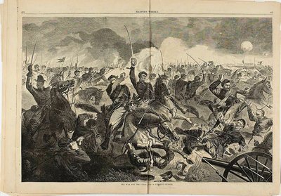 連邦戦争、1862年-騎兵隊の突撃 作： Winslow Homer