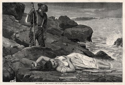 大西洋の難破船-キャストアップバイザシー、1873年。 作： Winslow Homer
