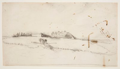 漁師が網を張る三艘の船 作： Winslow Homer