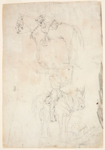2 頭の馬、1 頭の馬 作： Winslow Homer