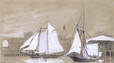 2つのスクーナー船、1880 作： Winslow Homer
