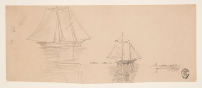 2 つのスクーナーとドリー 作： Winslow Homer
