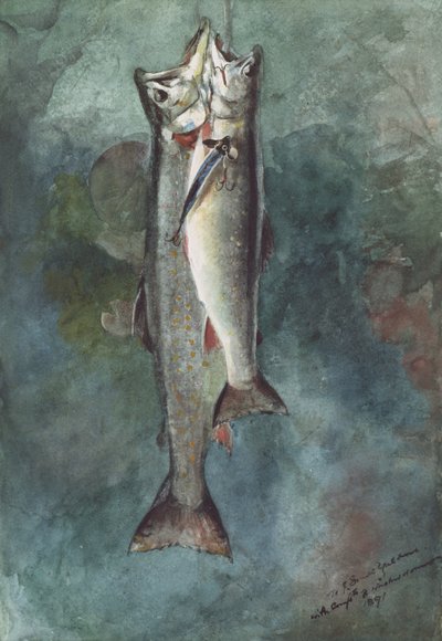 2つのマス、1891年（紙にトイレ） 作： Winslow Homer