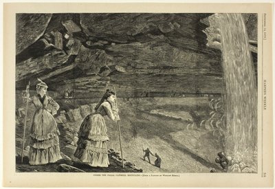 滝の下、キャッツキル山脈 作： Winslow Homer