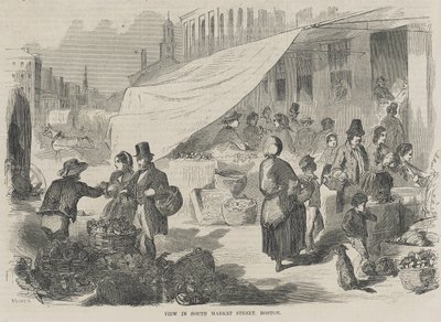 ボストン、サウス・マーケット・ストリートの眺め 作： Winslow Homer