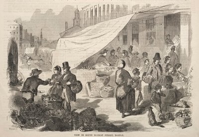 ボストン、サウス・マーケット・ストリートの眺め 作： Winslow Homer