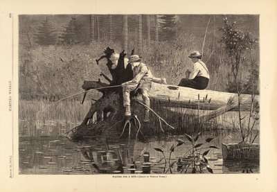 ハーパーズ・ウィークリー』1874年8月22日号より「一口食べるのを待っている 作： Winslow Homer