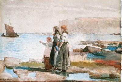 漁船団の帰還を待つ、1881 作： Winslow Homer