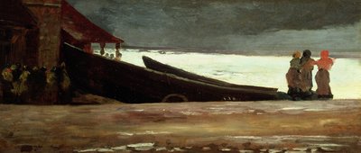 イギリスの海岸で嵐を見る 作： Winslow Homer