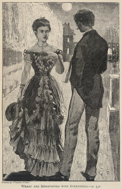 すべてに疲れ、不満に思う」（『ギャラクシー』1869年11月号より 作： Winslow Homer
