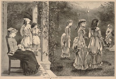 次に何をしようか」1869年7月31日付『ハーパーズ・バザール』より 作： Winslow Homer