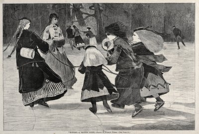 冬-スケートシーン、1868。 作： Winslow Homer