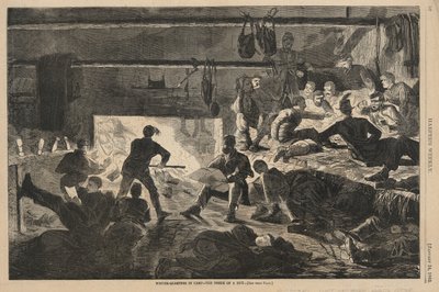 キャンプのウィンタークォーター 作： Winslow Homer