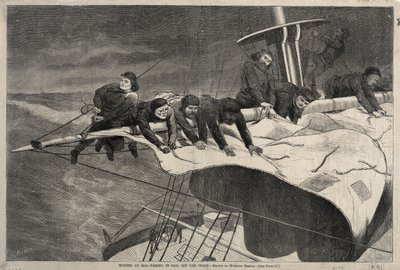 冬の海-1869年、沿岸沖で出航。 作： Winslow Homer