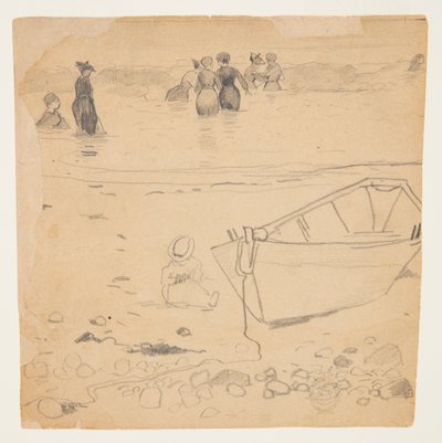 女性サーフ入浴 作： Winslow Homer