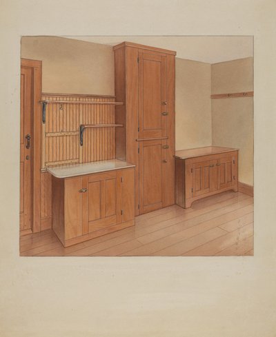 ビルトイン家具、1937年 作： Winslow Rich