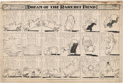 レアビット・フィーンドの夢：バッキング・オートモービル 作： Winsor McCay