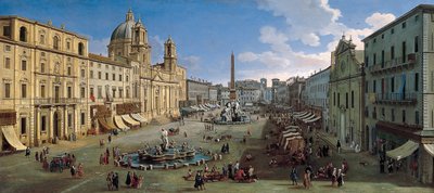 ローマのナヴォーナ広場、1699 作： Wittel