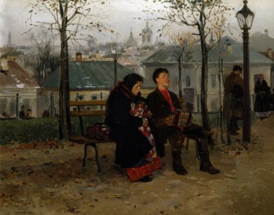 大通りに 作： Wladimir Jegorowitsch Makowski