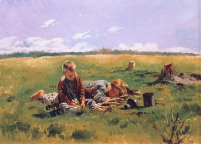 牧草地の男の子 作： Wladimir Jegorowitsch Makowski