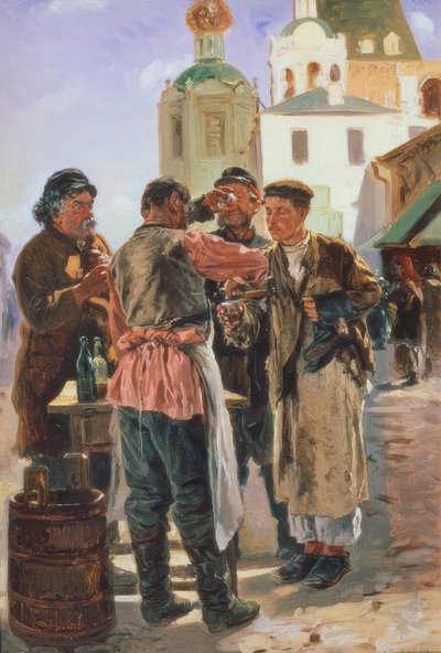 クワスの売り手 作： Wladimir Jegorowitsch Makowski