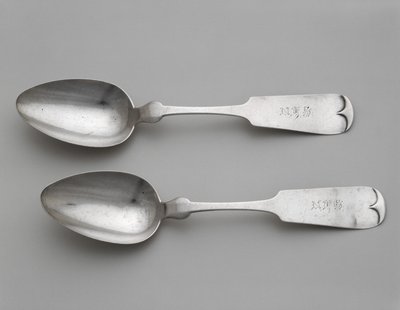 デザートスプーン、c。 1860-1870（シルバー） 作： Wood and Hughes
