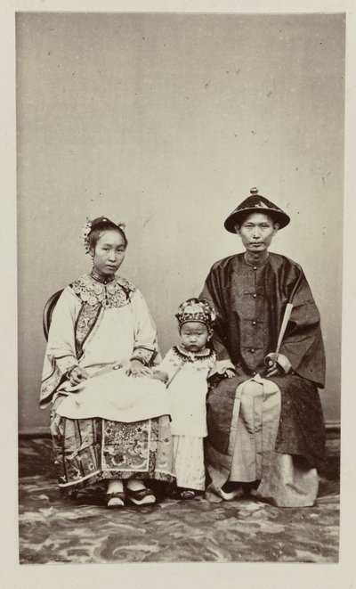中国人夫婦と子供 作： Woodbury and Page
