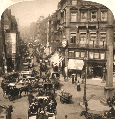 フリートストリート、ロンドン、1896年。 作： Works and Sun Sculpture Studios